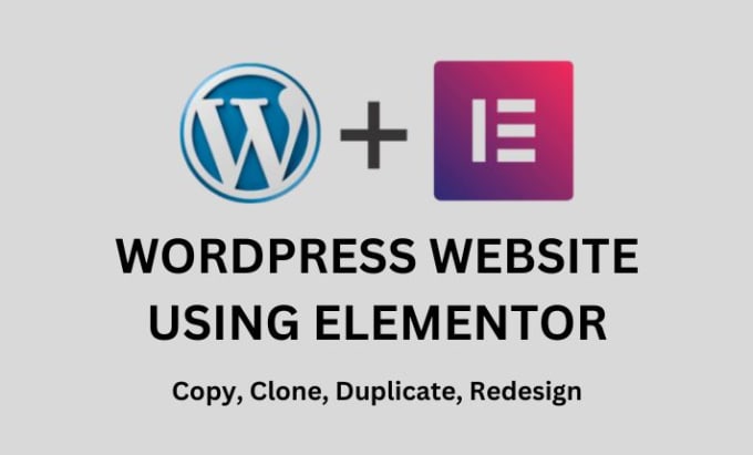 Gig Preview - Duplicate, clone, copy, redesign wordpress website into elementor