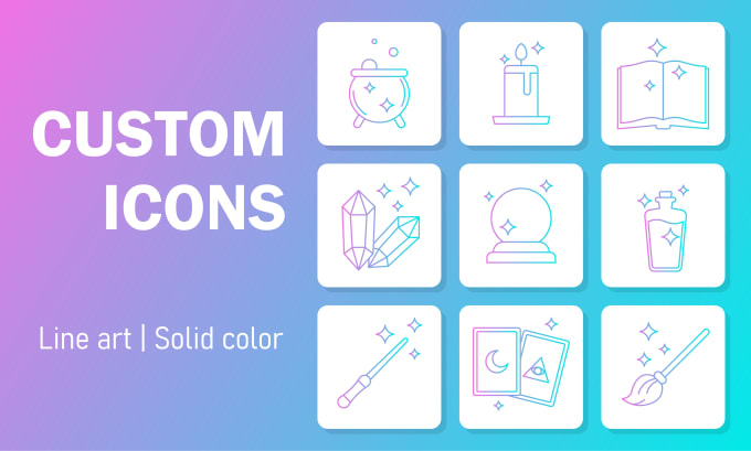 Gig Preview - Design custom vector icon set