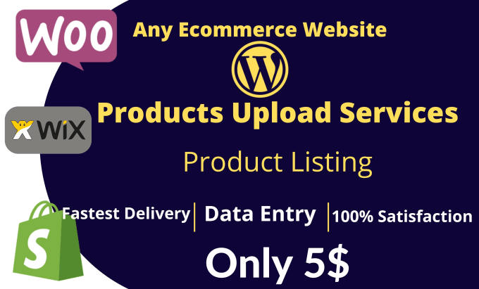 Gig Preview - Woocommerce product upload, shopify product listing and wp data entry