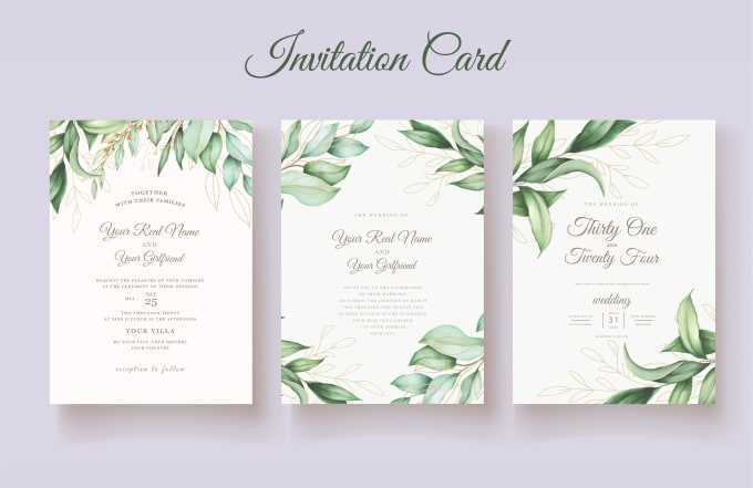 Gig Preview - Do modern and elegant birthday, engagement, baby shower, and wedding invitations