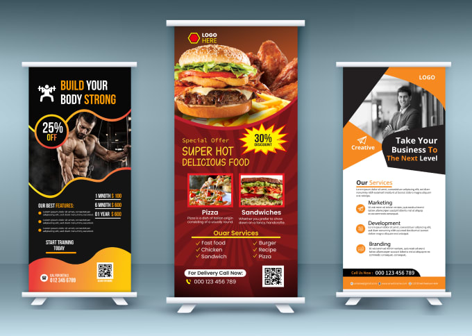 Gig Preview - Do a professional roll up banner and billboard design in 24 hours