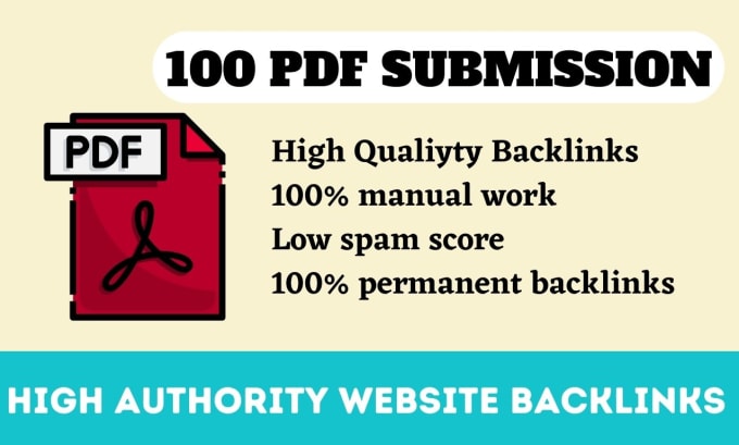 Bestseller - do PDF submission manually to 120 high authority file sharing sites