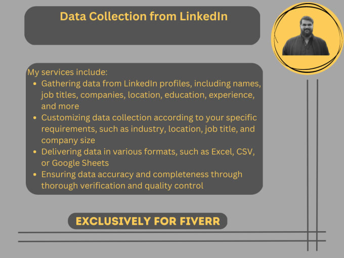 Gig Preview - Collect data from linkedin according to your requirements