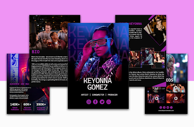 Gig Preview - Design electronic press kit, media kit, one sheet and epk