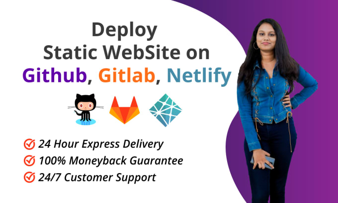 Gig Preview - Deploy your static website on github, gitlab or netlify