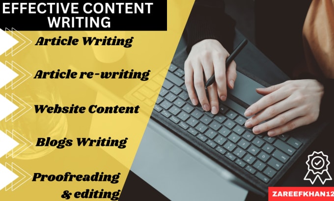 Gig Preview - Put in writing an efficient and striking content writing