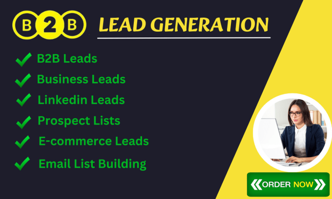 Gig Preview - Do b2b lead generation, business leads, email list building for any industry