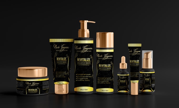 Gig Preview - Do luxury hair product label and packaging design