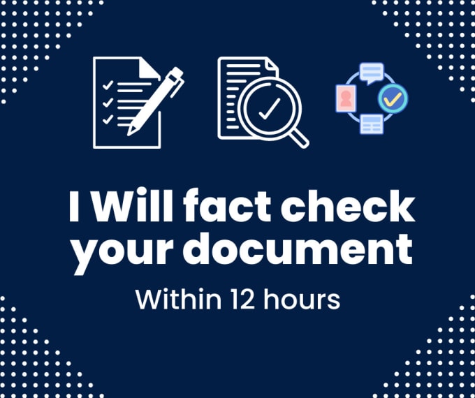 Gig Preview - Fact check your document within 12 hours