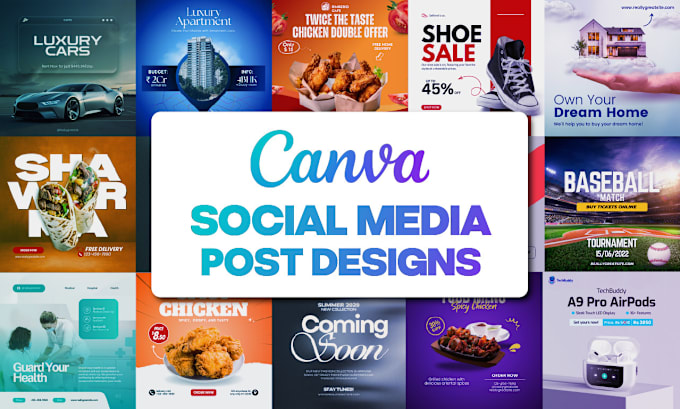 Gig Preview - Design modern social media posts, instagram post and canva templates in 24 hours