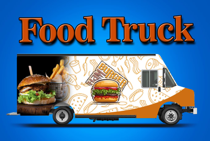 Gig Preview - Design food truck wrap car wrap semi wrap and trailer wrap