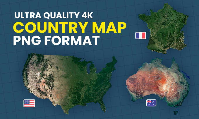 Gig Preview - Create transparent country maps png format