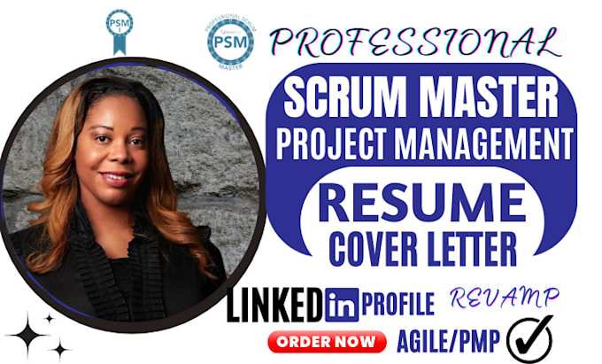 Bestseller - write ats scrum master resume, project management resume, agile pmp resume