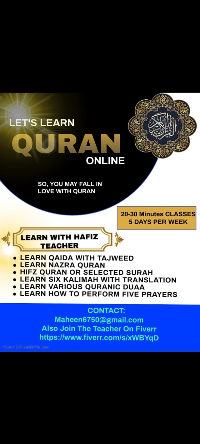 Gig Preview - Your online female quran tajweed teacher