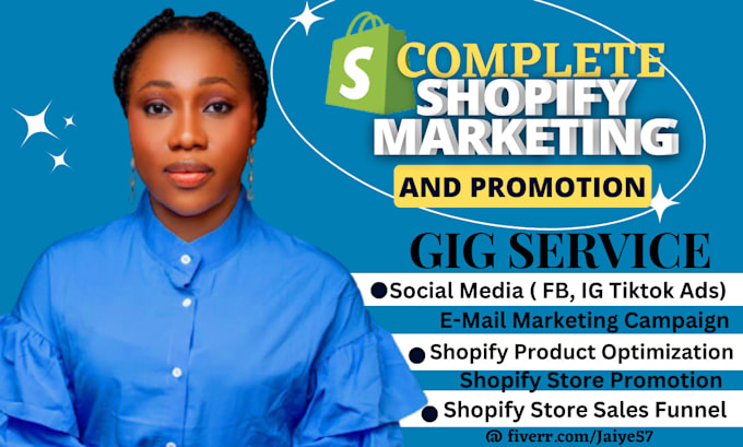 Gig Preview - Do complete shopify dropshipping marketing, boost shopify sales funnel, facebook