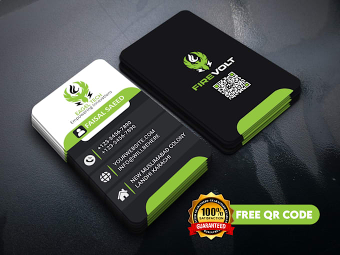 Bestseller - create luxury professional business card design with qr code