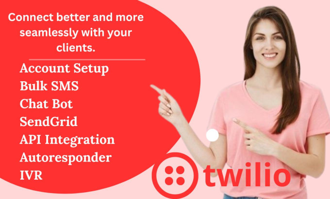 Bestseller - twilio setup, a2p 10dlc, studio flow, IVR, integration,  SMS, tcr, high level