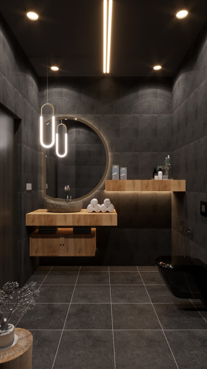 Gig Preview - Design and render your bathroom