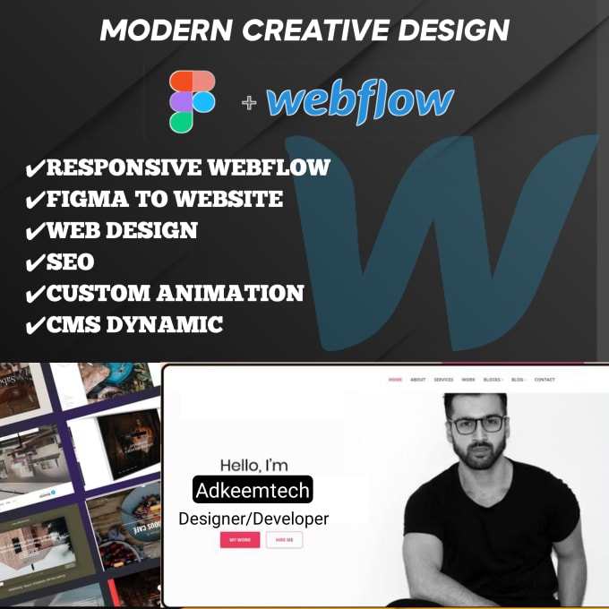 Gig Preview - Figma webflow website design, webflow developer, webflow ecommerce seo website