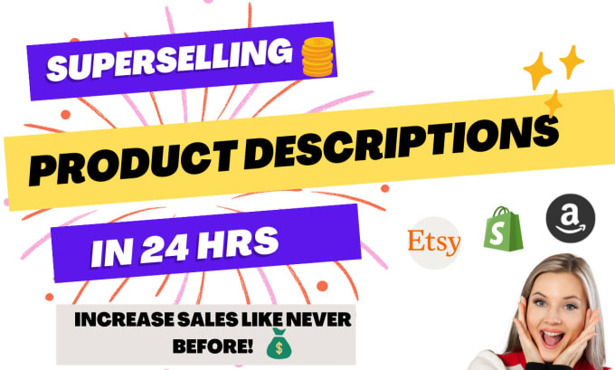 Gig Preview - Write superselling product description for your amazon etsy