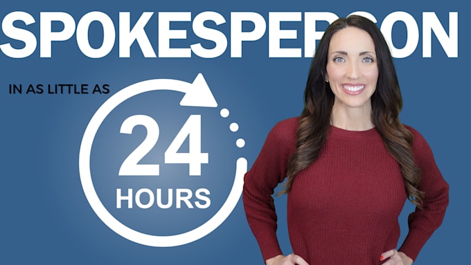 Gig Preview - Deliver a spokesperson video in 24 to 48 hours