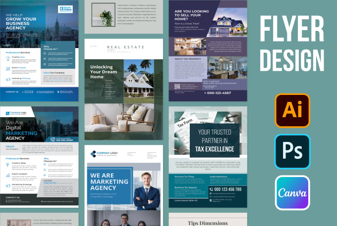 Bestseller - do professional corporate business flyer brochure leaflet flier design