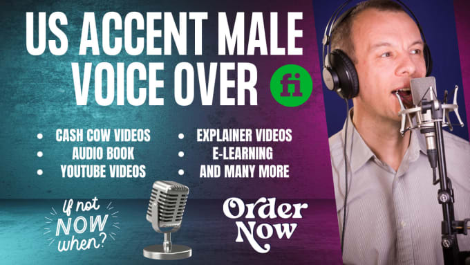 Gig Preview - Record a professional ai american male voice over