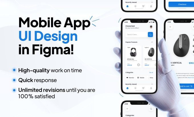 Gig Preview - Design a stunning mobile app UI for your business in figma