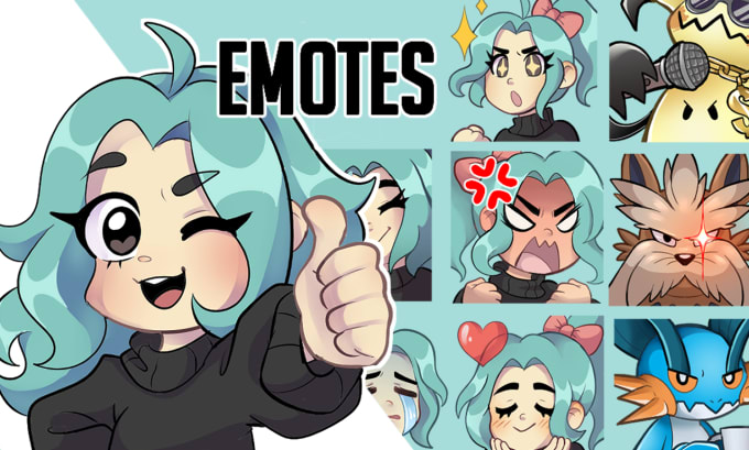 Gig Preview - Draw cute twitch emotes and sub badges