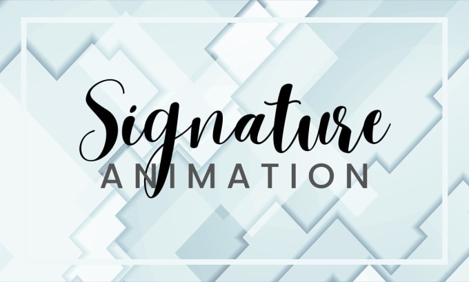 Gig Preview - Create handwritten style animated signatures for signature animation