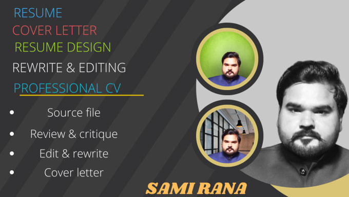 Gig Preview - Edit  and design a professional resume, CV, cover letter template