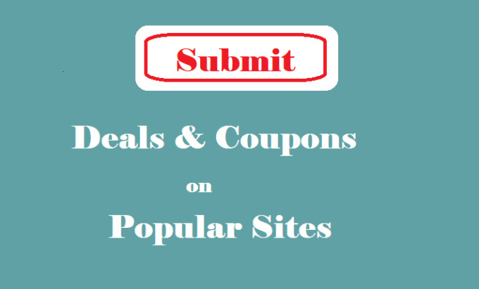 Gig Preview - Submit coupons and deals on popular sites