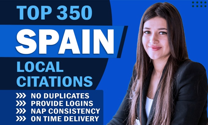 Gig Preview - Do best 350 live spain local citation sites for spanish SEO