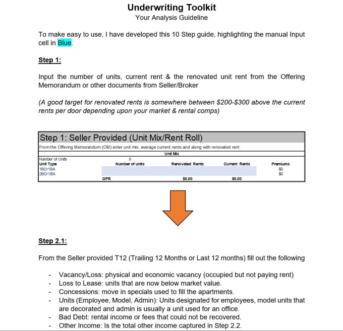 Gig Preview - Teach you how to review deals and underwrite properties