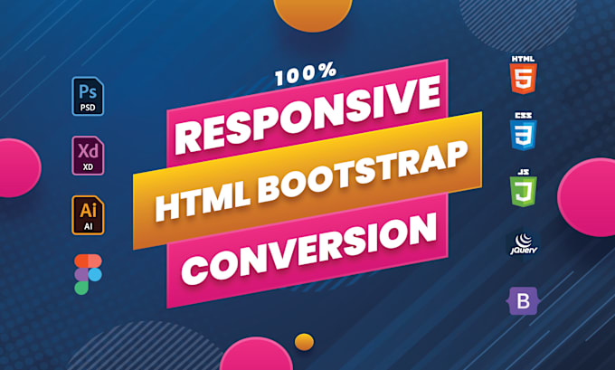 Bestseller - convert psd to html, figma to html, xd to html css bootstrap responsive website