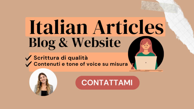 Gig Preview - Write your italian articles for your blog or website