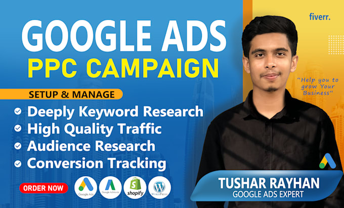 Gig Preview - Setup, optimize and manage your google ads, PPC campaigns, adwords