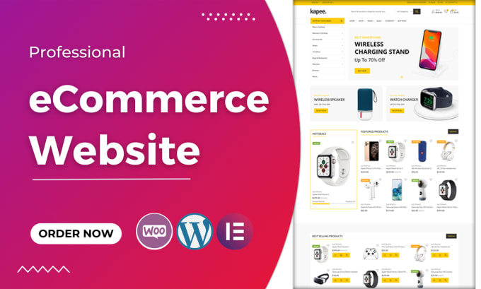 Gig Preview - Create wordpress ecommerce website using woocommerce