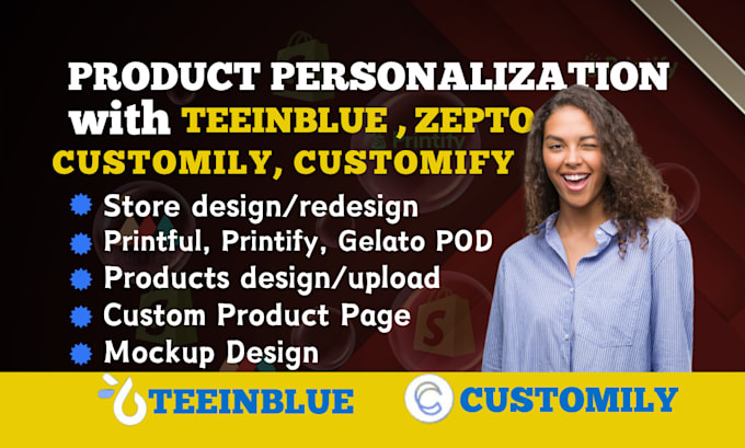 Gig Preview - Redesign shopify shine on shopify customily teeinblue etsy pod shopify pod