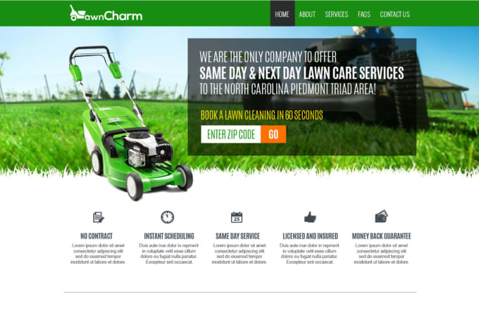 Gig Preview - Do lawn care gardening landscaping and cleaning website in wix or wordpress