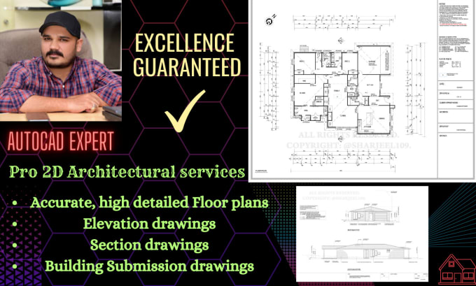 Gig Preview - Make 2d floor plan, architectural drawings