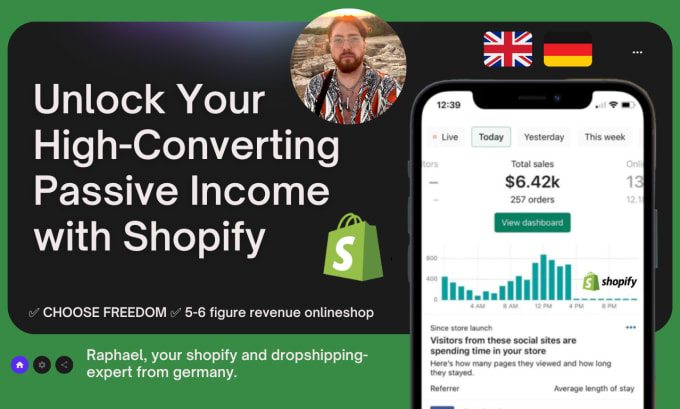 Gig Preview - Unlock financial freedom with your own shopify dropshipping empire