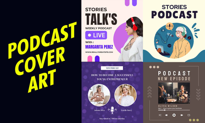 Gig Preview - Design a professional podcast cover or logo art