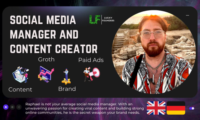 Gig Preview - Be your social media marketing manager and content creator