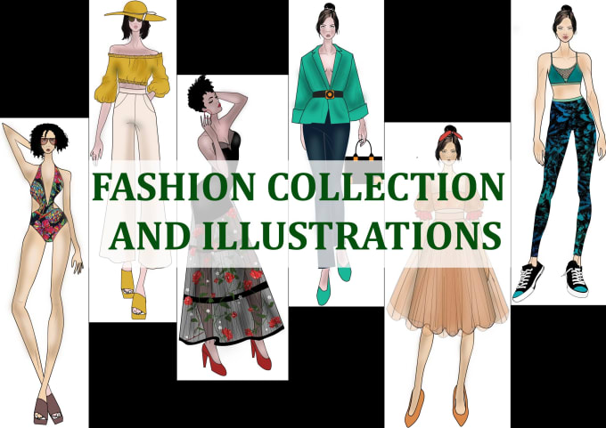 Gig Preview - Draw a fashion collection and fashion illustrations