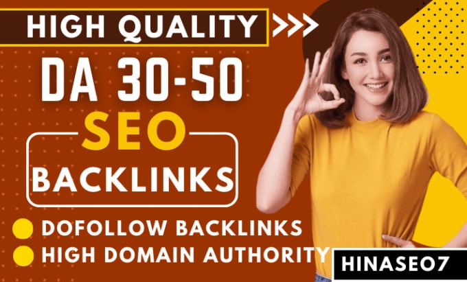 Gig Preview - Create high da 50 plus contextual SEO backlinks