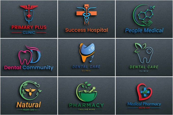 Gig Preview - Do hospital medical dental pharmacy clinic health natural wellness logo design