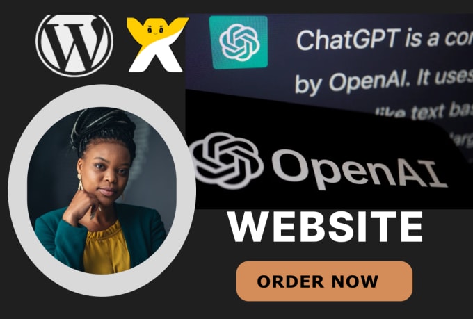 Gig Preview - Build chatgpt openai wordpress and wix website with gpt3, chatgpt4 API