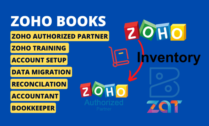 Gig Preview - Zoho books training, zoho books setup, and  bookkeeping