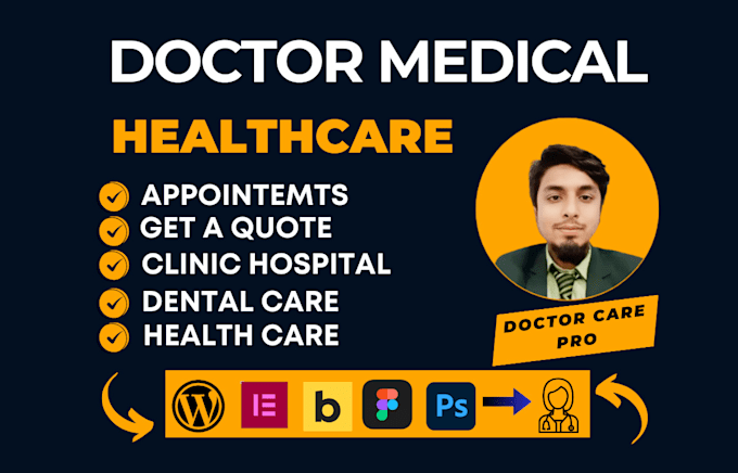 Gig Preview - Healthcare, medical, hospital, doctor, dental website, therapy, medical website